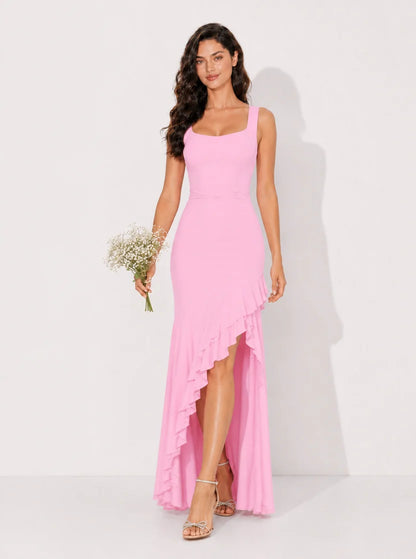 Isabella Floral Ruffle Maxi Dress