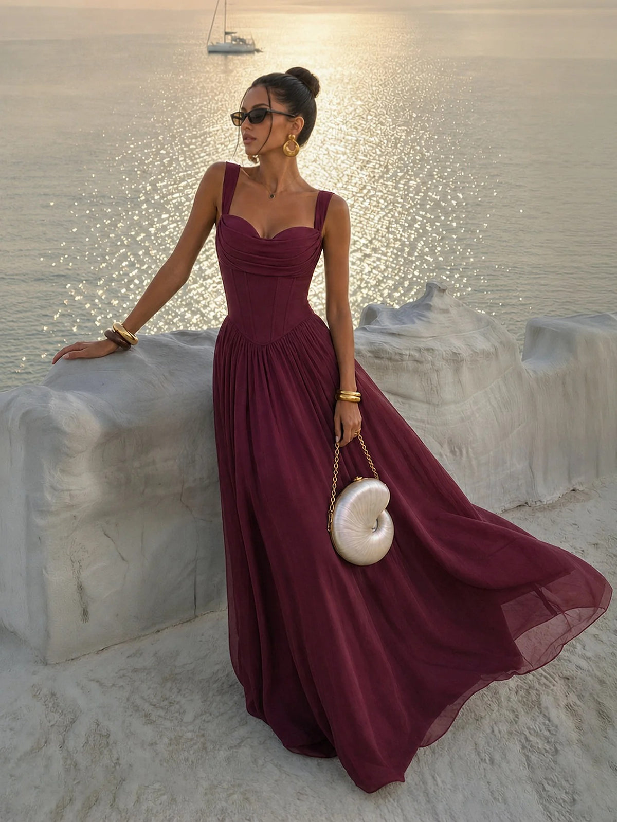 Aurelia Corset Maxi Dress